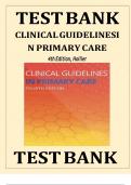 TEST BANK CLINICAL GUIDE LINES IN PRIMARY CARE 4thEdition, Hollier