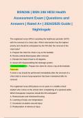 BSN246 | BSN 246 HESI Health Assessment Exam | Questions and Answers | Rated A+ | 2024/2025 Guide | Nightingale