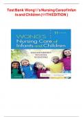 Test Bank  Wong's Nursing Care of Infants and Children (11THEDITION}