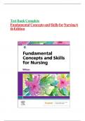 Test Bank Complete Fundamental Concepts and Skills for Nursing 6thEdition