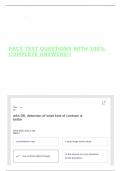 PACS TEST QUESTIONS WITH 100% COMPLETE ANSWERS!!