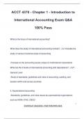 ACCT 4370 - Chapter 1 - Introduction to International Accounting Exam Q&A 100% Pass