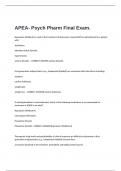 APEA- Psych Pharm Final Exam.