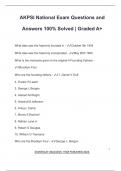 AKPSI National Exam Questions and Answers 100% Solved | Graded A+