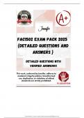 FAC1502 EXAM PACK 2025  {DETAILED QUESTIONS AND ANSWERS }