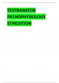 Test Bank for Pathophysiology Practical Approach 5th Edition Complete Question And Answers