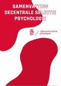 Samenvatting selectie psychologie Groningen (RUG)