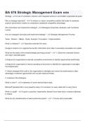 BA 676 Strategic Management Exam one - Google Docs questions and answers