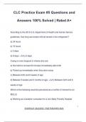 CLC Practice Exam #5 Questions and Answers 100% Solved | Rated A+