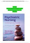 Test Bank - Psychiatric Nursing: Contemporary Practice, 7th Edition (Ann Boyd, 2022), Chapter 1-43 | All Chapters