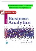 Test Bank for Business Analytics 3rd Edition Evans / All Chapters 1 - 16 / Fully Covered 9780135231678 Questions & Answers with Rationales Newest Version 