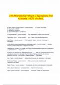 UTA Microbiology Exam 3 Questions And Answers 100% Verified.