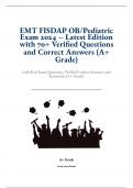 EMT FISDAP OB/Pediatric Exam 2024 – Latest Edition with 70+ Verified Questions and Correct Answers (A+ Grade)