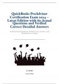 QuickBooks ProAdvisor Certification Exam 2024 – Latest Edition with 80 Actual Questions and Verified Correct Detailed Answers