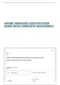 ADOBE INDESIGN CERTIFICATION EXAM WITH COMPLETE SOLUTIONS!!