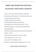 Digital Logic Design Exam Questions and Answers 100% Solved | Graded A+