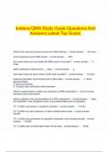 Indiana QMA Study Guide Questions And Answers Latest Top Score.