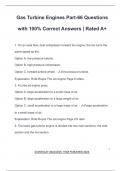 Gas Turbine Engines Part-66 Questions with 100% Correct Answers | Rated A+