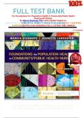 FULL TEST BANK For Foundations For Population Health In Community/Public Health  Nursing 6th Edition By Marcia Stanhope Phd Latest Update Graded A+     