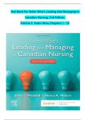 Test Bank For Yoder-Wise’s Leading And Managing In  Canadian Nursing, 2nd Edition,  Patricia S. Yoder-Wise,Chapters 1 - 32