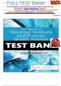                       FULL TEST BANK For Foundations of Maternal-Newborn and Women's Health Nursing  8th Edition by Sharon Smith Murray Graded A+     