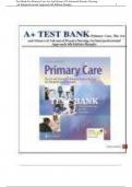 Test Bank For Primary Care The Art and Science of Advanced Practice Nursing – an Interprofessional Approach Sixth Edition by Debera J. Dunphy||ISBN, 978-1719644655||All Chapters||Complete Guide A+