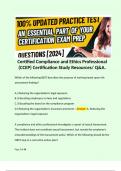 Certified Compliance and Ethics Professional (CCEP) Certification Study Resources/ Q&A.   Which of the following BEST describes the purpose of training based upon risk assessment findings?   A.) Reducing the organization's legal exposure B.) Educat