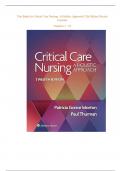 Test Bank for Critical Care Nursing- A Holistic Approach, 12th Edition by Morton Fontaine, Verified Chapters 1 - 56, Complete Newest Version