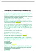 Test Bank For Professional Nursing 10th Edition by Beth Black | 9780323776653 | Chapter 1-16 | All Chapters with Answers and Rationals