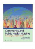 TEST BANK: COMMUNITY AND PUBLIC HEALTH NURSING: Promoting The Public's Health 10TH EDITION By: Cherie Rector; Mary Jo Stanley Chapter 1-30.