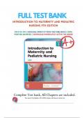 Test Bank for Introduction to Maternity and Pediatric Nursing. 9th Edition. ISBN-13: 978-0323826808, ISBN-10: 0323826806