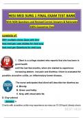 (2024 / 2025) Med Surg 1 HESI Final Exam TEST BANK (500+ Ques & Ans) with Questions and Verified Rationalized Answers, 100% Guarantee Pass