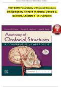 TEST BANK For Anatomy of Orofacial Structures  9th Edition by Richard W. Brand; Donald E.  Isselhard, Chapters 1 - 36 | Complete