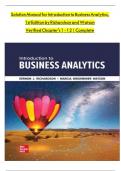 Solution manual for introduction to business analytics 1st edition by vernon richardson and marcia watson.pdf