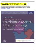 COMPLETE TEST BANK: Varcarolis’ Essentials Of Psychiatric Mental Health Nursing: A Communication Approach To Evidence-Based Care 5th Edition By Chyllia D Fosbre Latest Update.