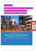 TEST BANK for Business and Society 17th Edition by Lawrence & Weber, ISBN: 9781265079246, All 19 Chapters Covered, Verified Latest Edition