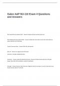 Galen A&P NU-110 Exam 4 Questions and Answers