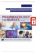 TEST BANK FOR ADAM’S PHARMACOLOGY FOR NURSES: A PATHOPHYSIOLOGIC APPROACH, |7TH EDITION | ALL CHAPTERS | UPDATED 2024