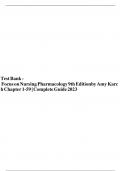 Test bank focus on nursing pharmacology 9th edition by amy karch chapter 1 59 complete guide 2023