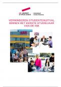 Adviesrapport - Verminderen studentenuitval binnen het eerste studiejaar