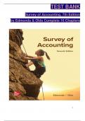 Test Bank for Survey of Accounting, 7th Edition by Edmonds & Olds, ISBN: 9781264442973, All 16 Chapters Covered, Verified Latest Edition