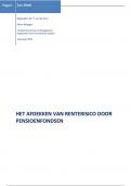 HET AFDEKKEN VAN RENTERISICO DOOR PENSIOENFONDSEN Paper (cijfer 9,5 en genomineerd)