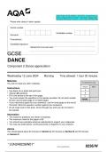 2024 AQA GCSE DANCE  8236/W: Component 2  Dance appreciation Paper. Question Paper with  Merged Marking Scheme. June 2024 APPROVED