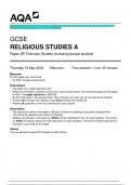 2024 AQA GCSE RELIGIOUS STUDIES A   8062/2B Thematic Studies Paper 2B. Question Paper with Merged Marking Scheme. June 