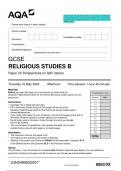 2024 AQA GCSE RELIGIOUS STUDIES B  8063/2X Perspectives on faith, Islam Paper 2X. Question Paper with Merged Marking Scheme. June 2024 APPROVED