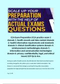 CCA Exam Preparation (CCA practice exam 2 domain 1: health records and data content domain 2: health information requirements and standards domain 3: clinical classification systems domain 4: reimbursement methodologies domain 5: information and communica