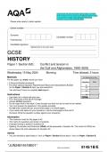 2024 AQA GCSE HISTORY 8145/1B/E Conflict  and Tension in the Gulf and Afghanistan Paper  1. Question Paper with Merged Marking  Scheme. June 2024 APPROVED 