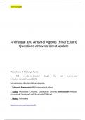 Antifungal and Antiviral Agents (Final Exam) Questions answers latest update