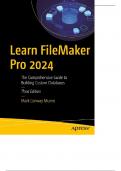 Learn FileMaker Pro 2024: The Comprehensive Guide to Building Custom Databases Third Edition