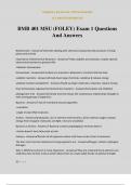 BMB 401 MSU (FOLEY) Exam 1 Questions And Answers